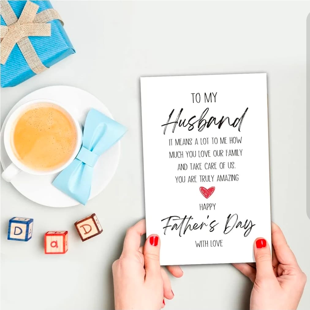 Father's Day Card for Husband with Red Envelope - Thumbnail 4