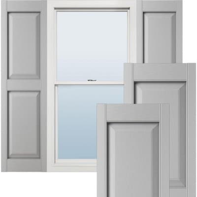 Pair of Ekena Millwork Vinyl Raised Panel Shutters, 14.75"x51", LP2S14X05100PG - Image 1