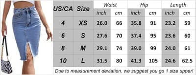 High Waist Front Split Raw Hem Tasseled Midi Denim Skirt, Medium, Light Blue - Thumbnail 4