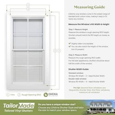 Pair of Ekena Millwork Vinyl Raised Panel Shutters, 14.75"x51", LP2S14X05100PG - Thumbnail 2