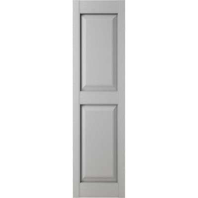 Pair of Ekena Millwork Vinyl Raised Panel Shutters, 14.75"x51", LP2S14X05100PG - Thumbnail 4