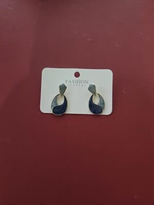Two Tone Drop Earrings for Women Elegant Dangle Earrings - Image 1