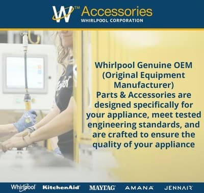 Whirlpool W11451304 Genuine OEM Trim Kit For Microwaves, Stainless Steel - Thumbnail 3