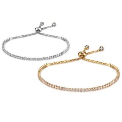 Women's Crystal Rhinestone Bracelets - Thumbnail 5