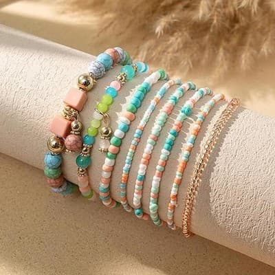 Beaded Bracelets for Women,Bohemian Stackable Style - Thumbnail 3