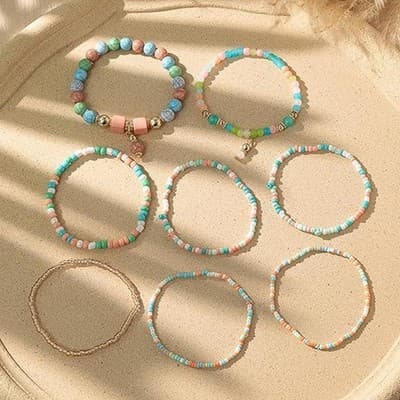 Beaded Bracelets for Women,Bohemian Stackable Style - Thumbnail 4