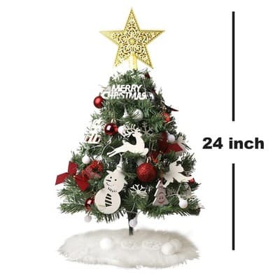 2ft Mini Tabletop Christmas Tree, open box - Thumbnail 2