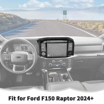 Center Console Trim, Ford F150 Raptor 2024+, Black Wood Grain - Thumbnail 7