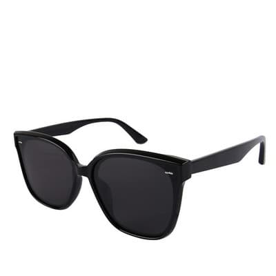 Mazzen Polarized Sunglasses, Black Grey Lenses with Black Frame - Image 1