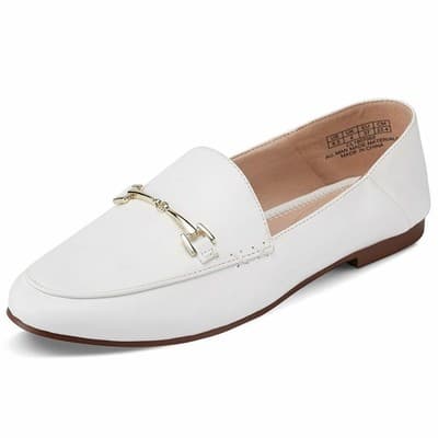 Womens Penny Loafers, white, size 7 - Thumbnail 2