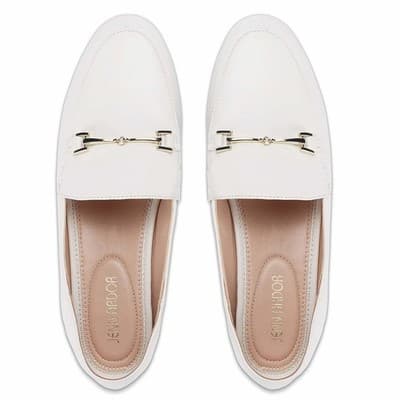 Womens Penny Loafers, white, size 7 - Thumbnail 4