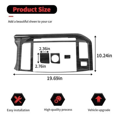 Center Console Trim, Ford F150 Raptor 2024+, Black Wood Grain - Thumbnail 2