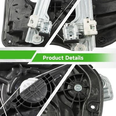 Power Window Regulator w/o Motor Replacement for Elantra 2011-2016 Front Left - Thumbnail 4