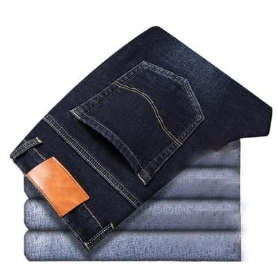 Alloaone Winter Working Jeans Men Black Slim Fit, Size 42x30, Black - Image 1
