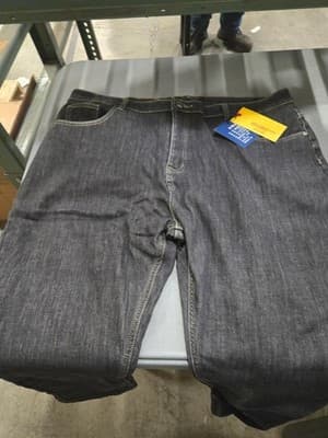 Alloaone Winter Working Jeans Men Black Slim Fit, Size 42x30, Black - Thumbnail 5