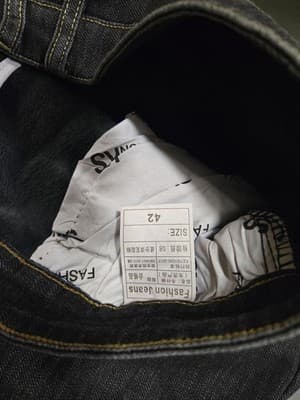 Alloaone Winter Working Jeans Men Black Slim Fit, Size 42x30, Black - Thumbnail 7