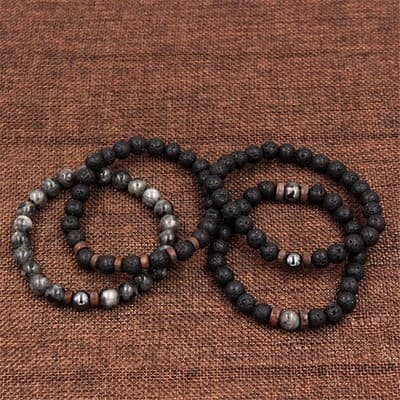 Lava Rock Bead Bracelets - Image 1