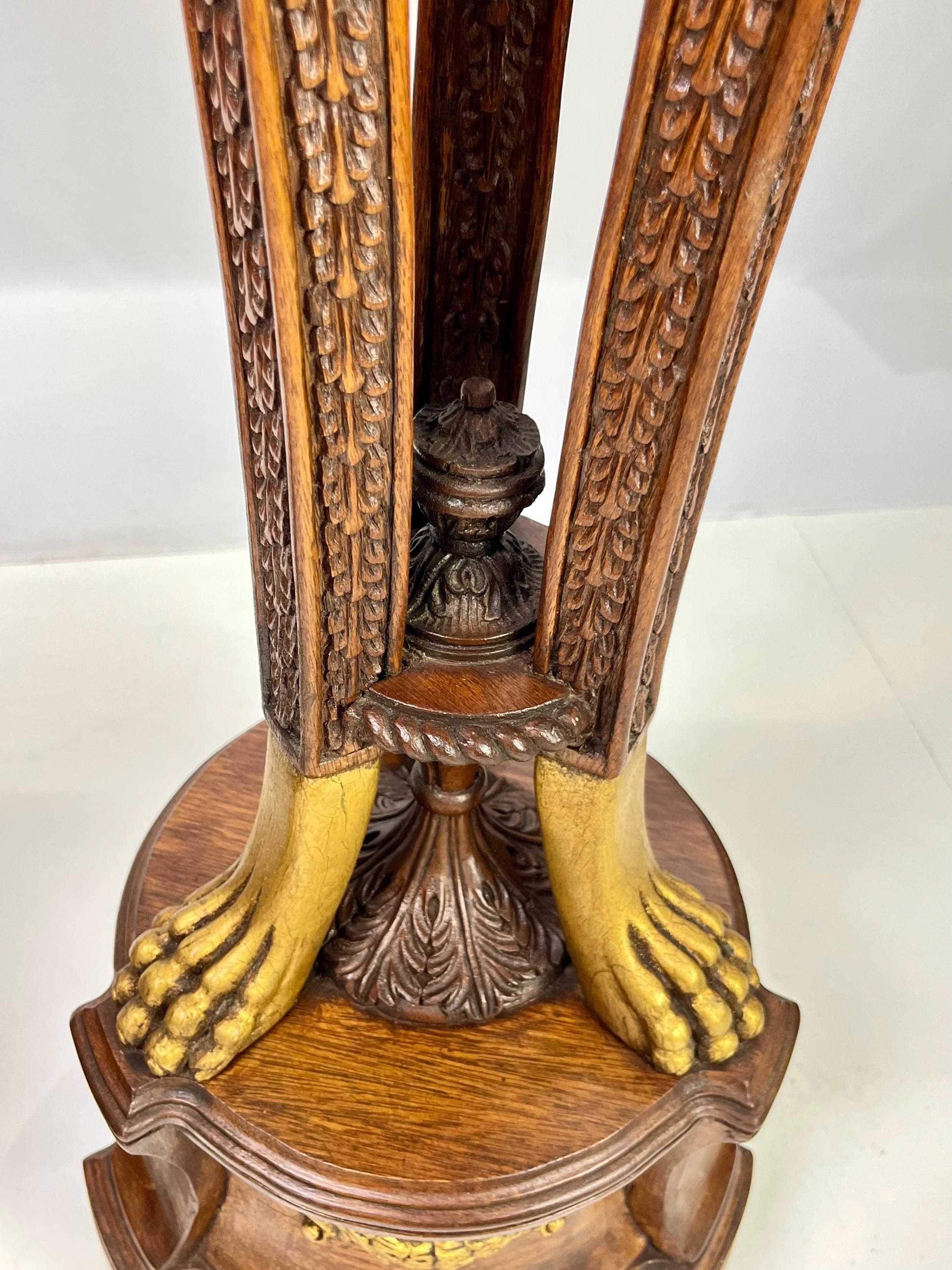 Neoclassical Empire Style Parcel Gilt Pedestals - A Pair - Thumbnail 8
