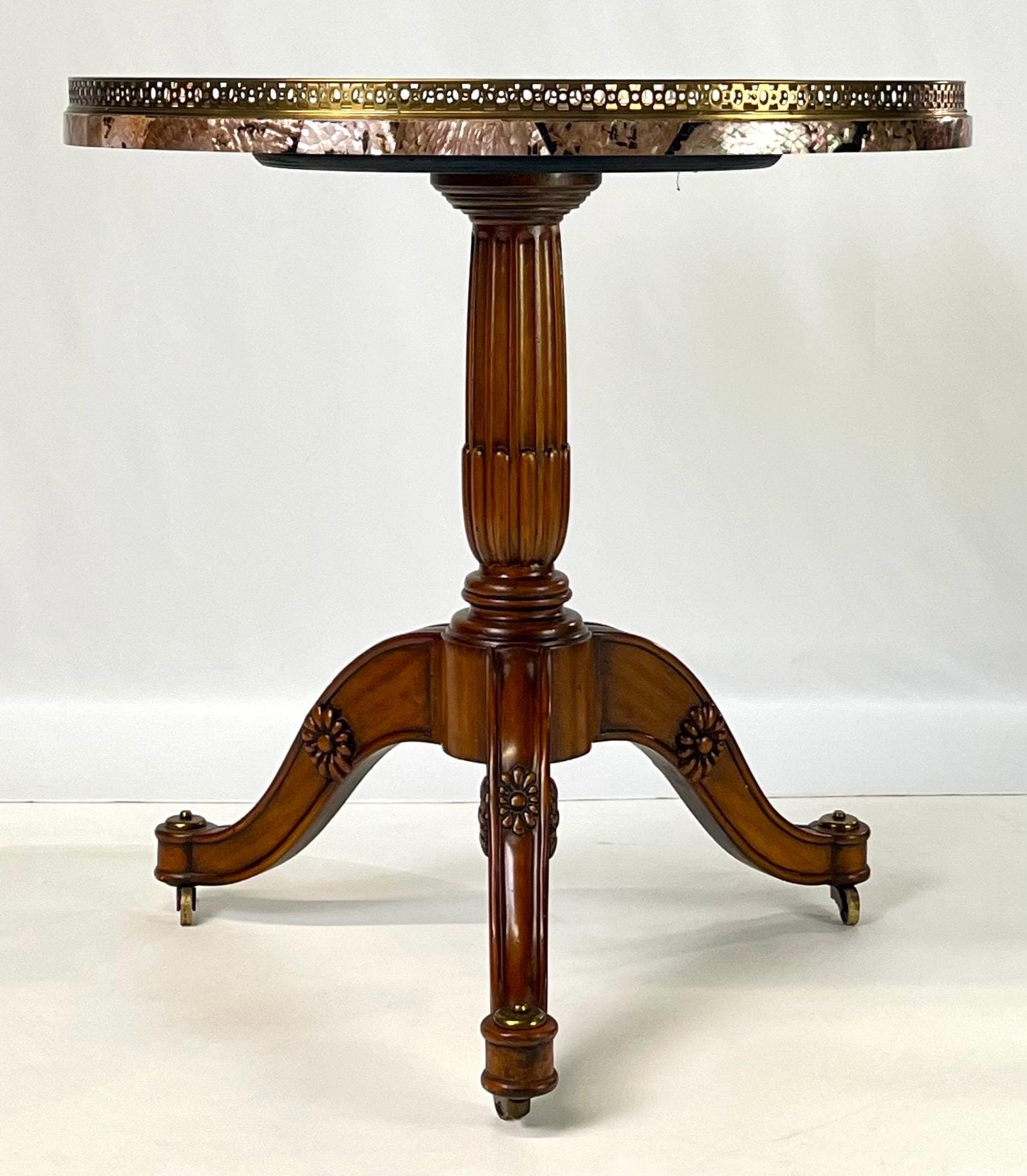 Maitland-Smith Tessellated Pink Penn Shell Center Table - Thumbnail 7