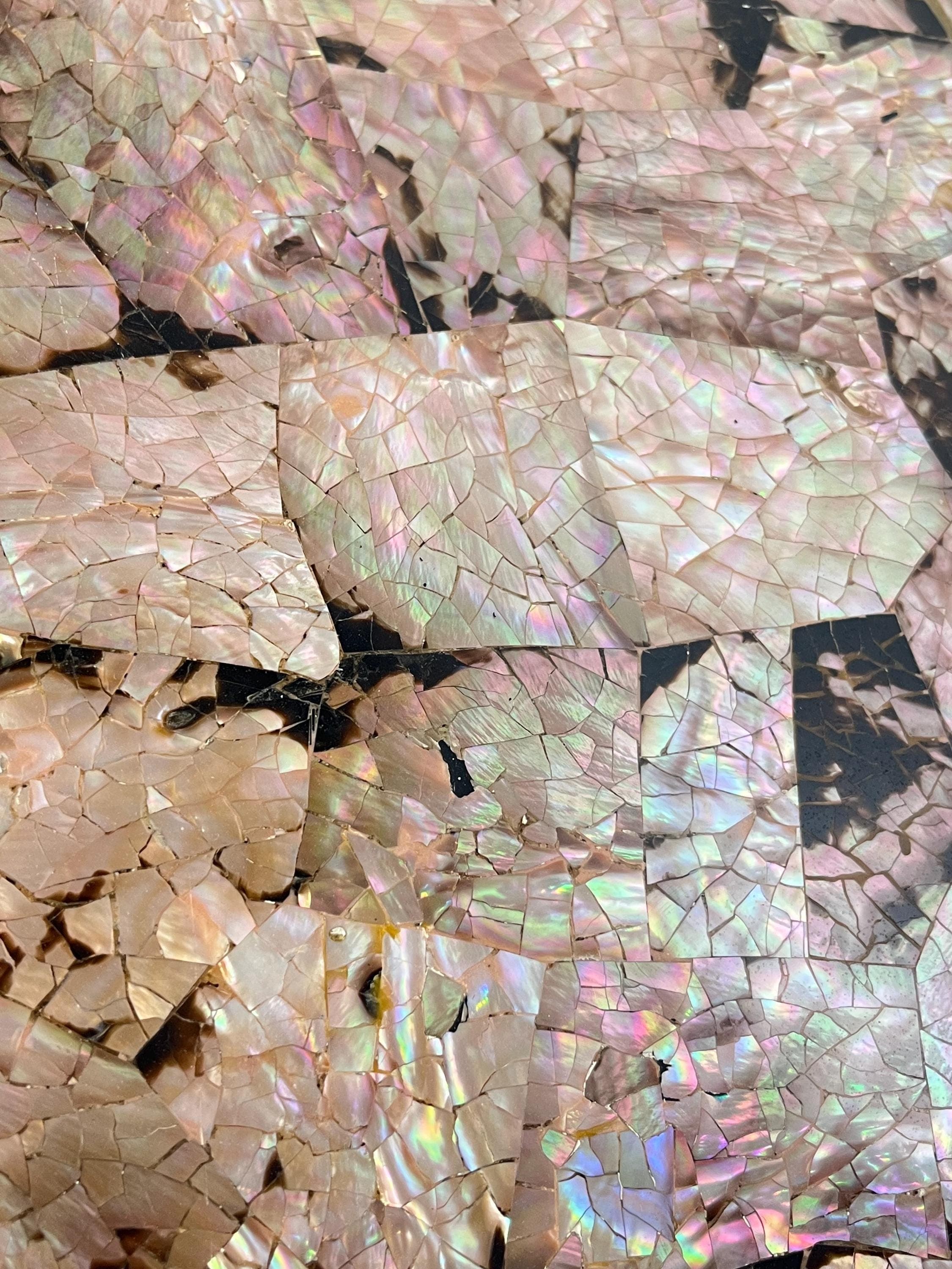 Maitland-Smith Tessellated Pink Penn Shell Center Table - Thumbnail 11