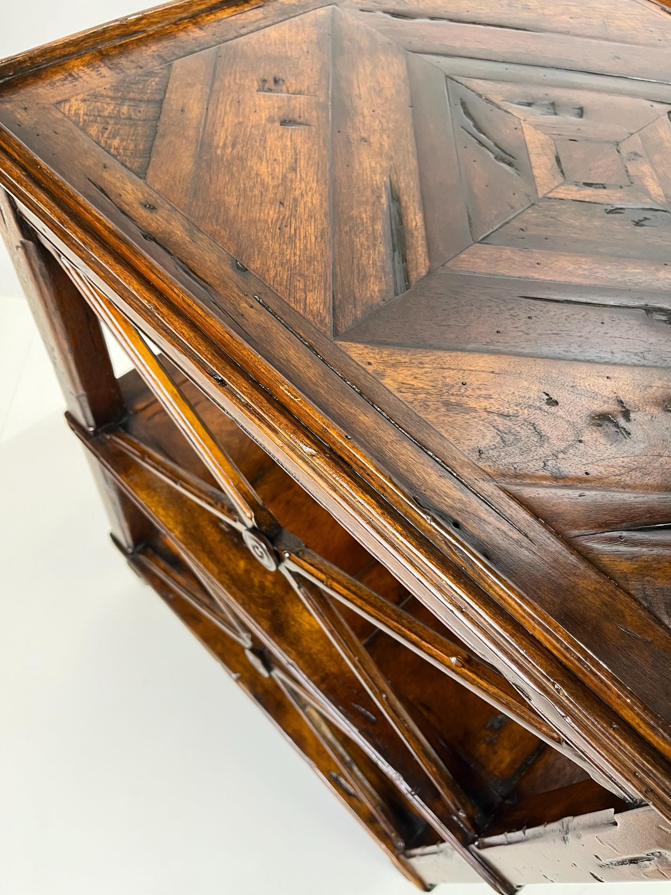 Theodore Alexander Castle Bromwich Parquetry Three-Tier Side Table - Thumbnail 12