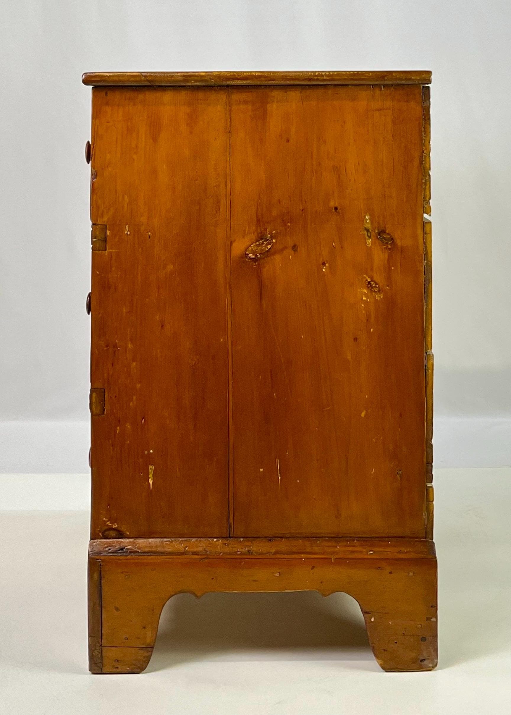 19th Century Antique Pine Three-Drawer Chest - Thumbnail 6