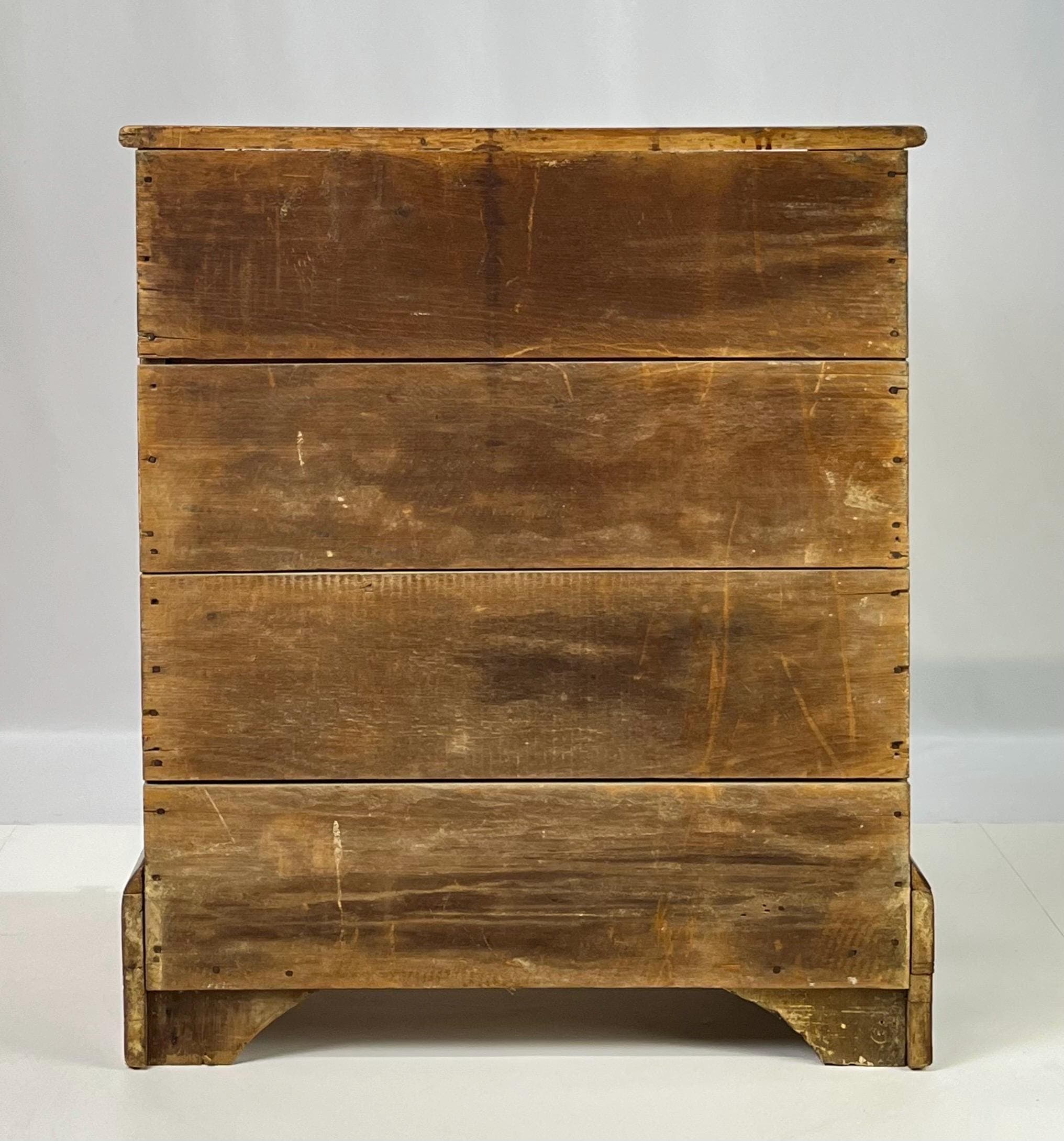 19th Century Antique Pine Three-Drawer Chest - Thumbnail 5