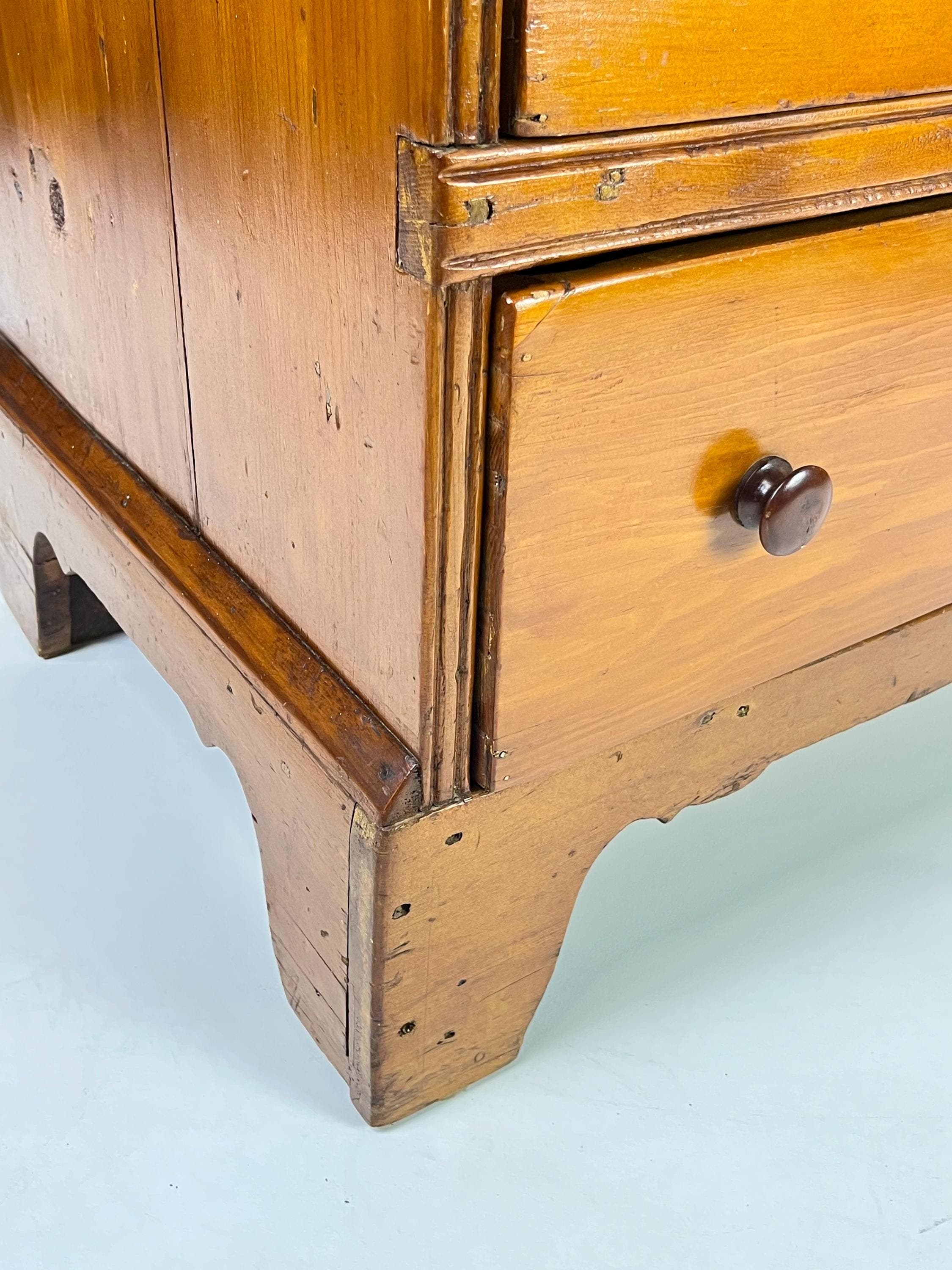 19th Century Antique Pine Three-Drawer Chest - Thumbnail 8