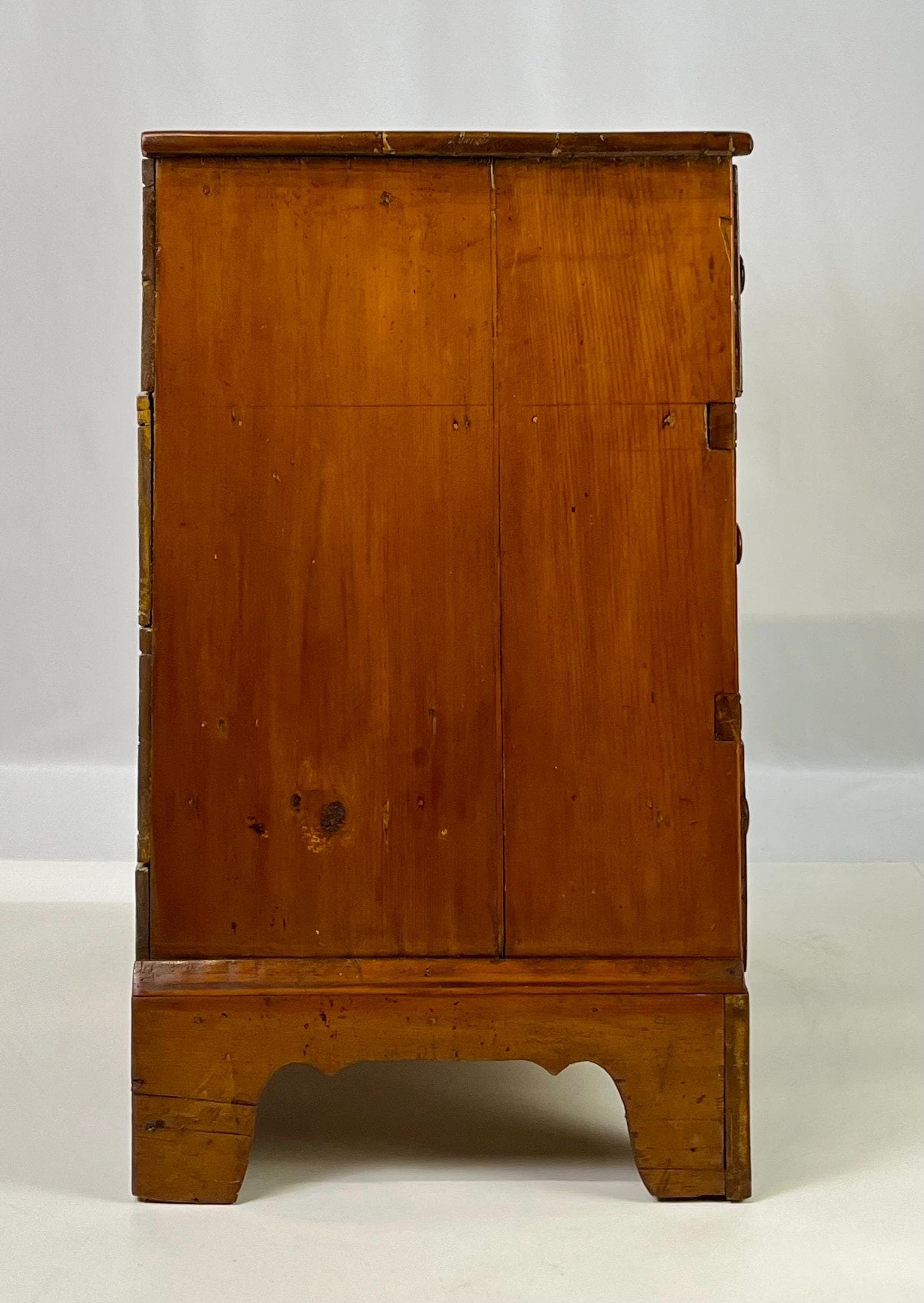 19th Century Antique Pine Three-Drawer Chest - Thumbnail 4