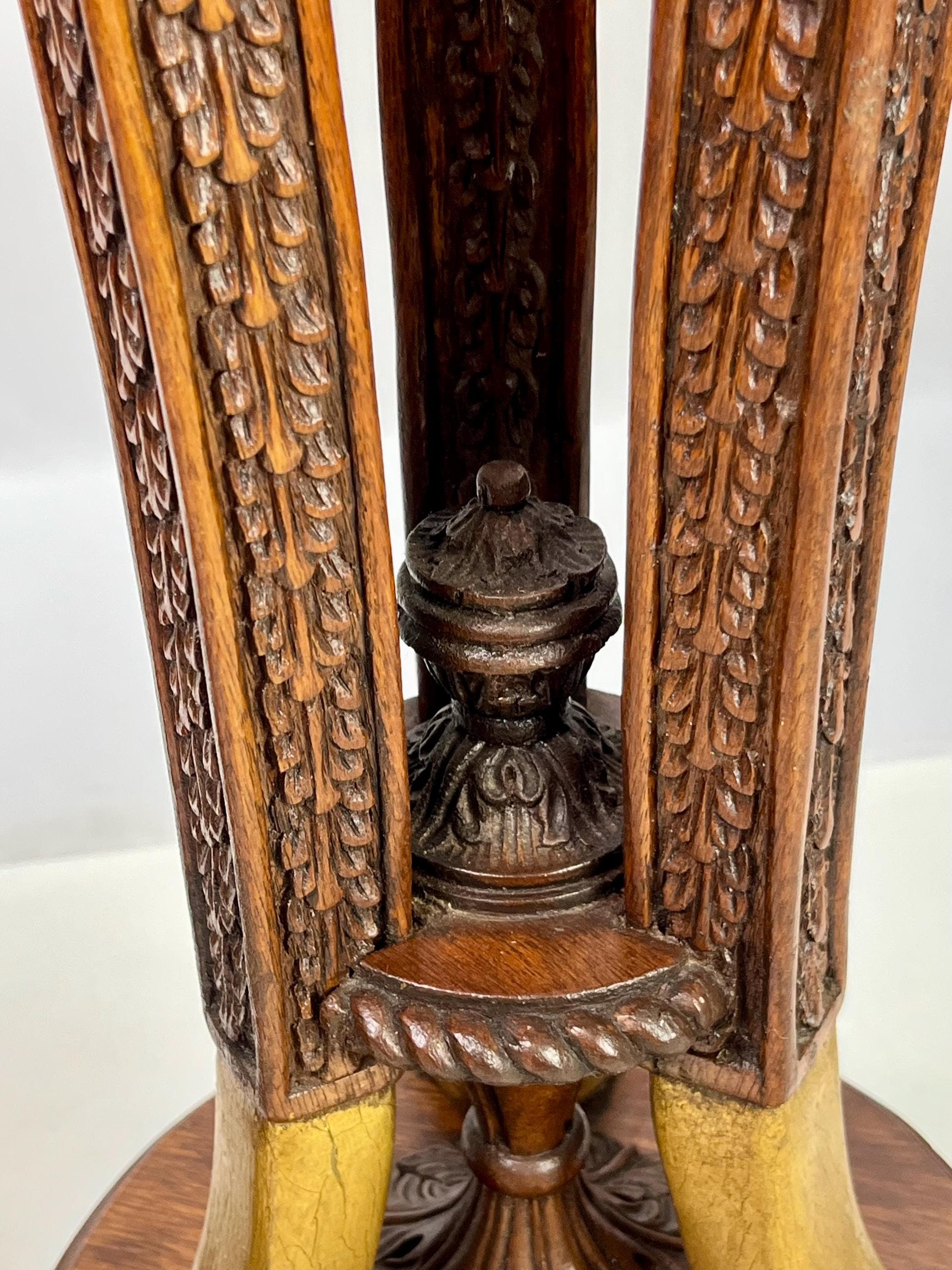 Neoclassical Empire Style Parcel Gilt Pedestals - A Pair - Thumbnail 13