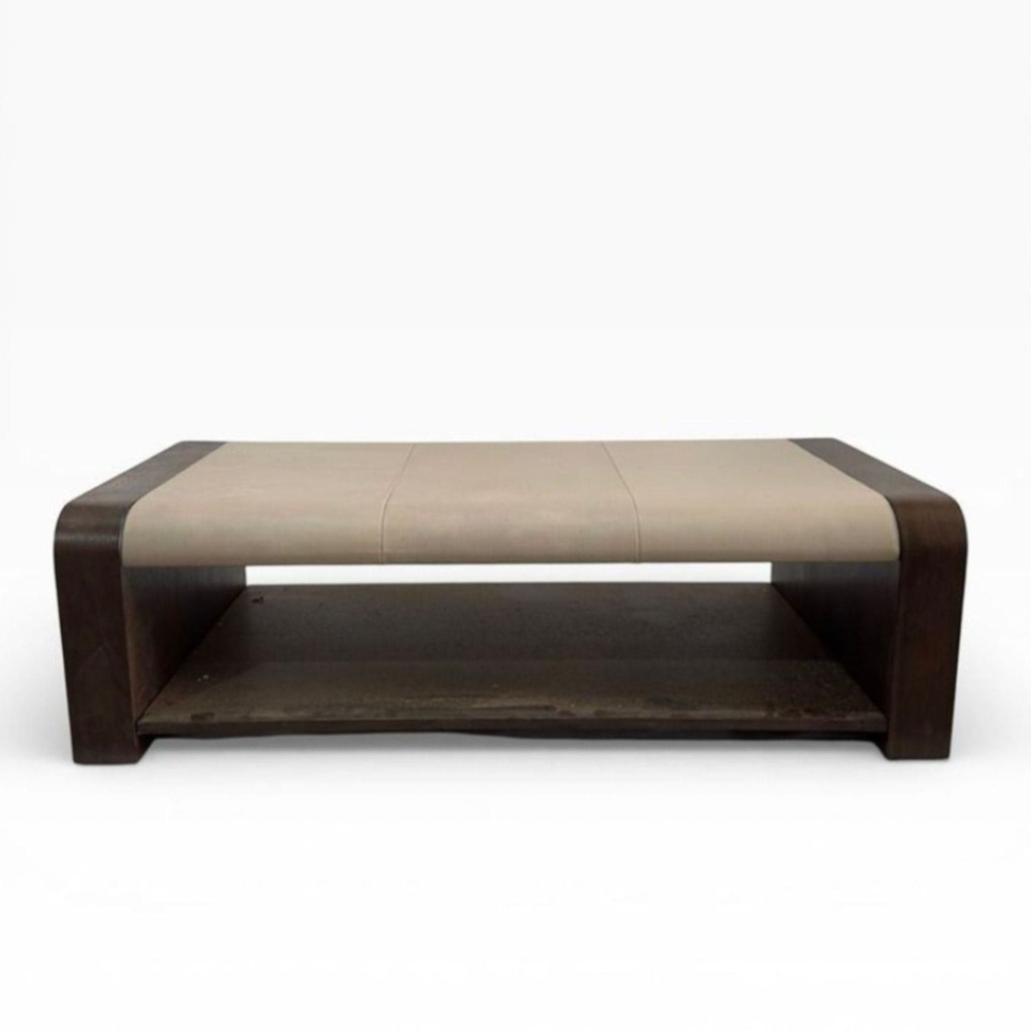 Alder & Tweed Leather Top Coffee Table (new in box) - Image 1