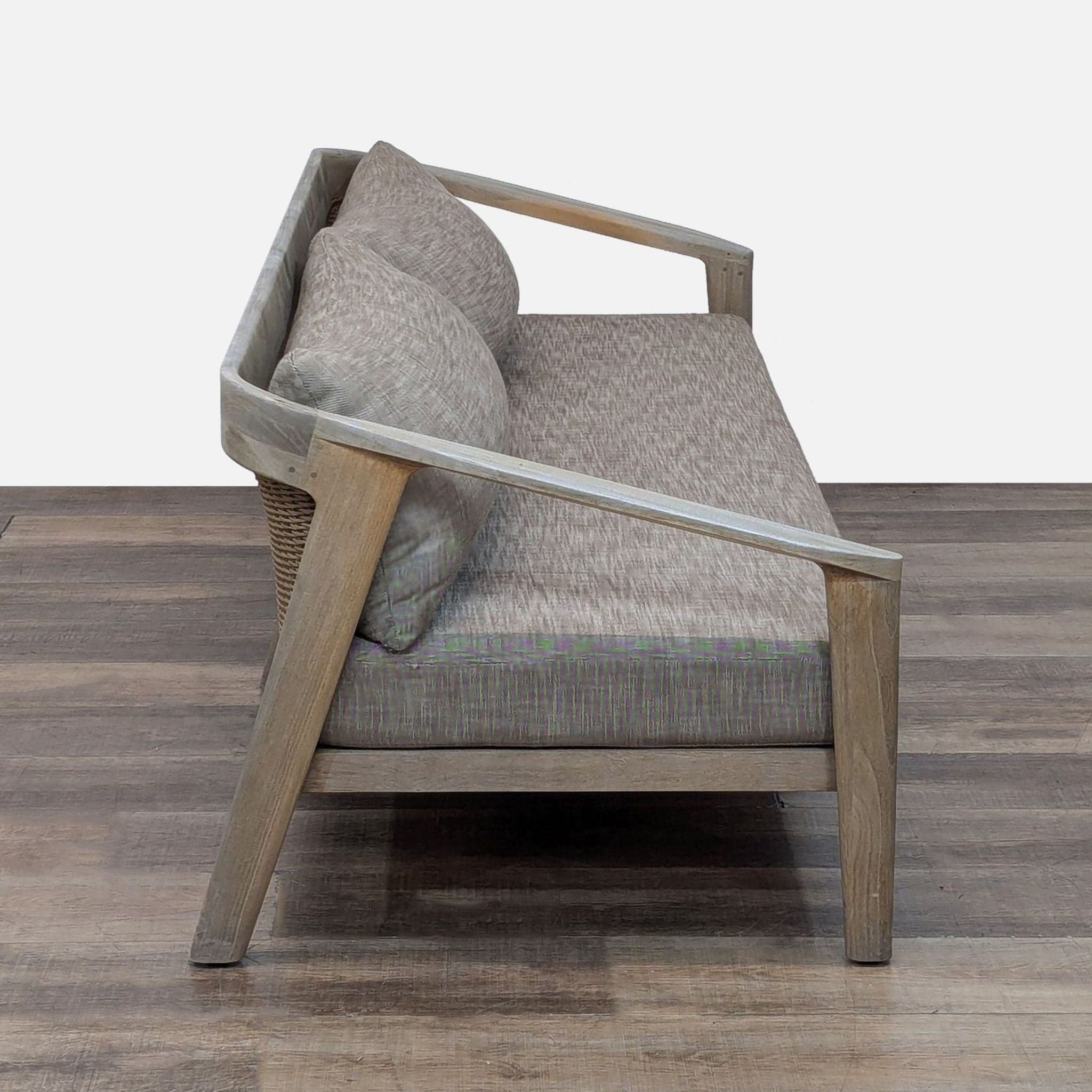 Restoration Hardware Malta 90” Outdoor Teak Sofa - Thumbnail 2