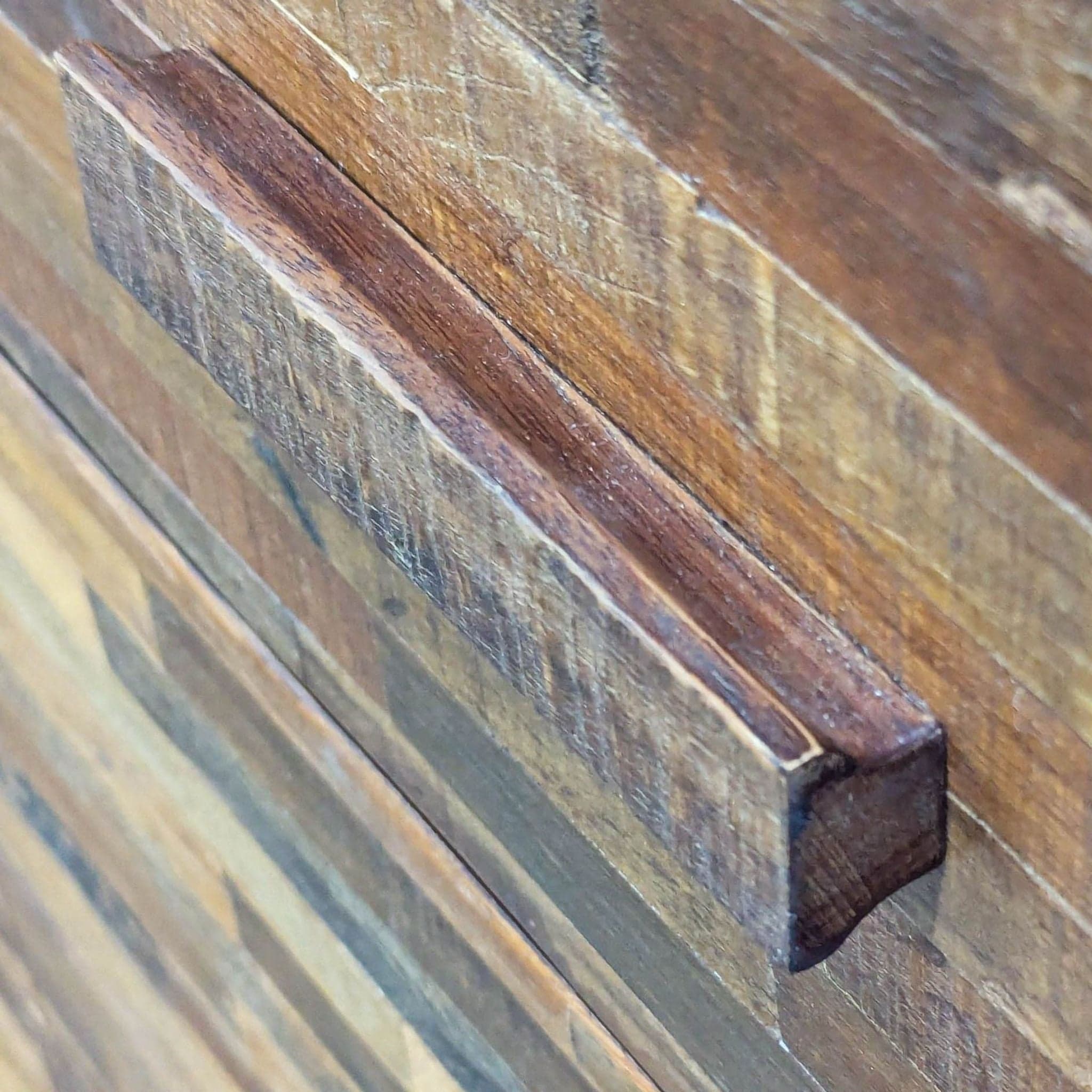 Environment Furniture Santomer Modern Rustic Wood 6-Drawer Dresser with Patchwork Front - Thumbnail 7