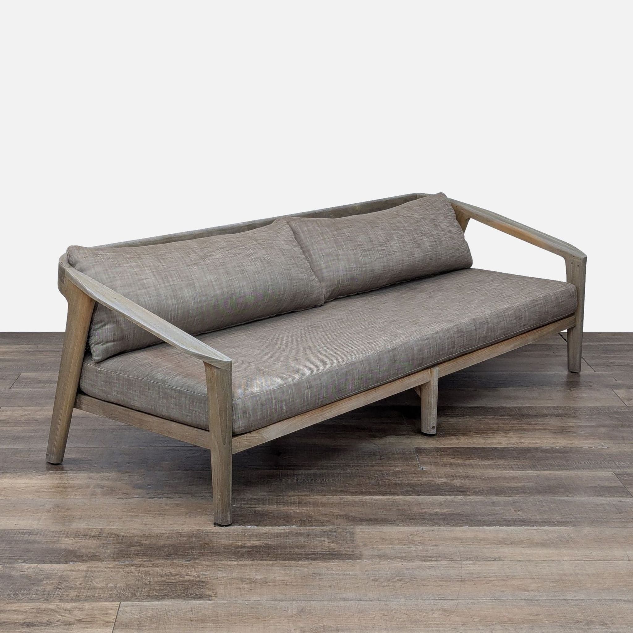 Restoration Hardware Malta 90” Outdoor Teak Sofa - Thumbnail 9