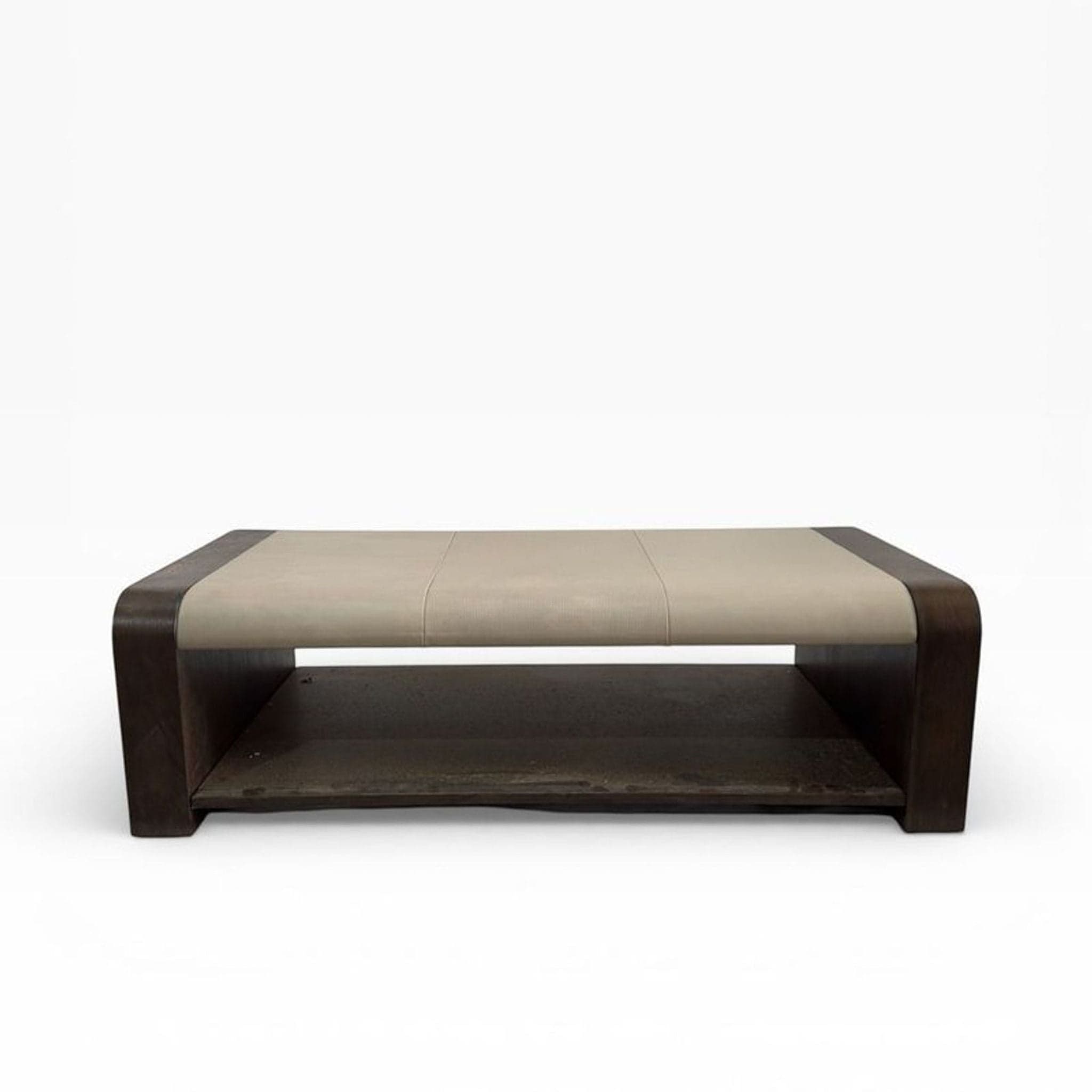 Alder & Tweed Leather Top Coffee Table (new in box) - Thumbnail 2