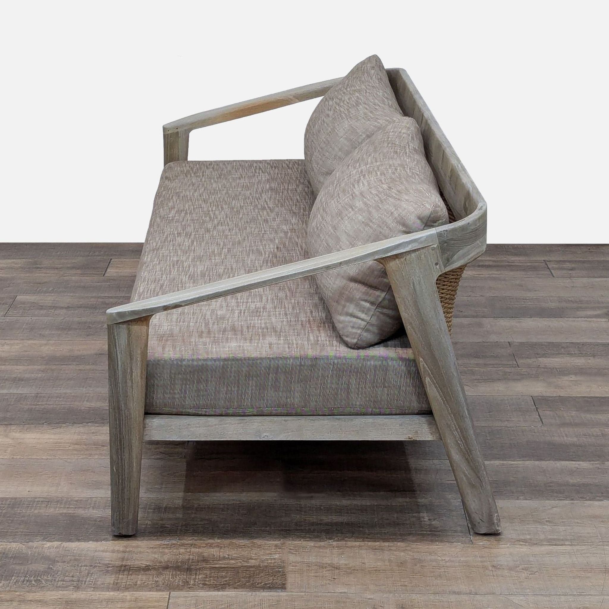 Restoration Hardware Malta 90” Outdoor Teak Sofa - Thumbnail 4