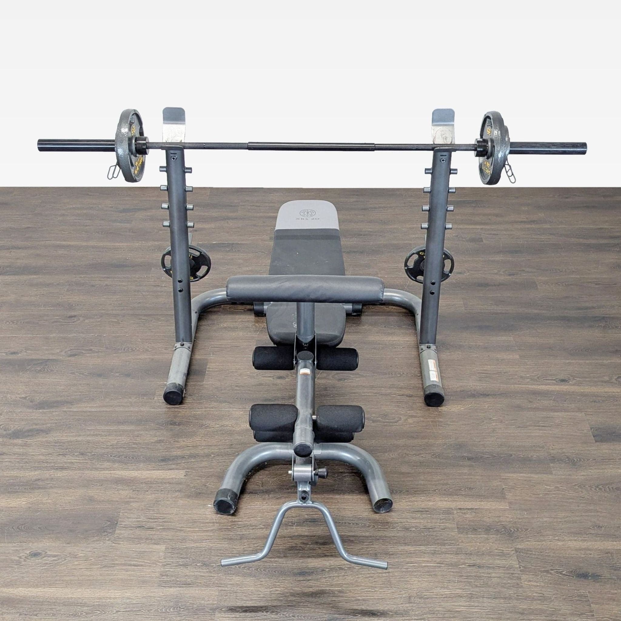 Gold's Gym Adjustable Weight Bench with Barbell and Weights - Thumbnail 5