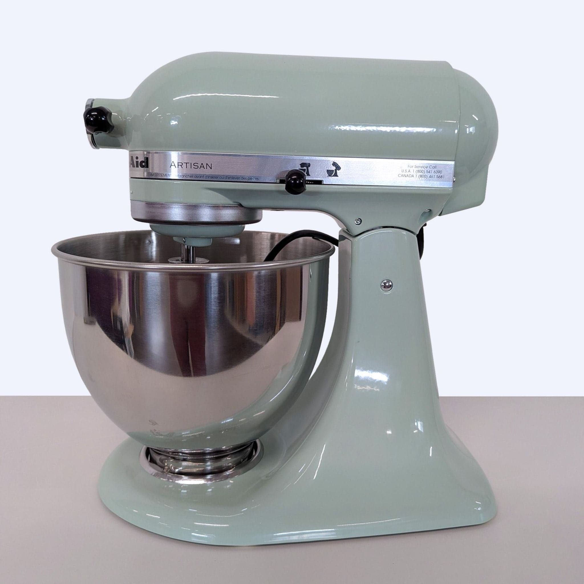 KitchenAid Artisan Stand Mixer with Stainless Steel Bowl - Mint Green - Thumbnail 3