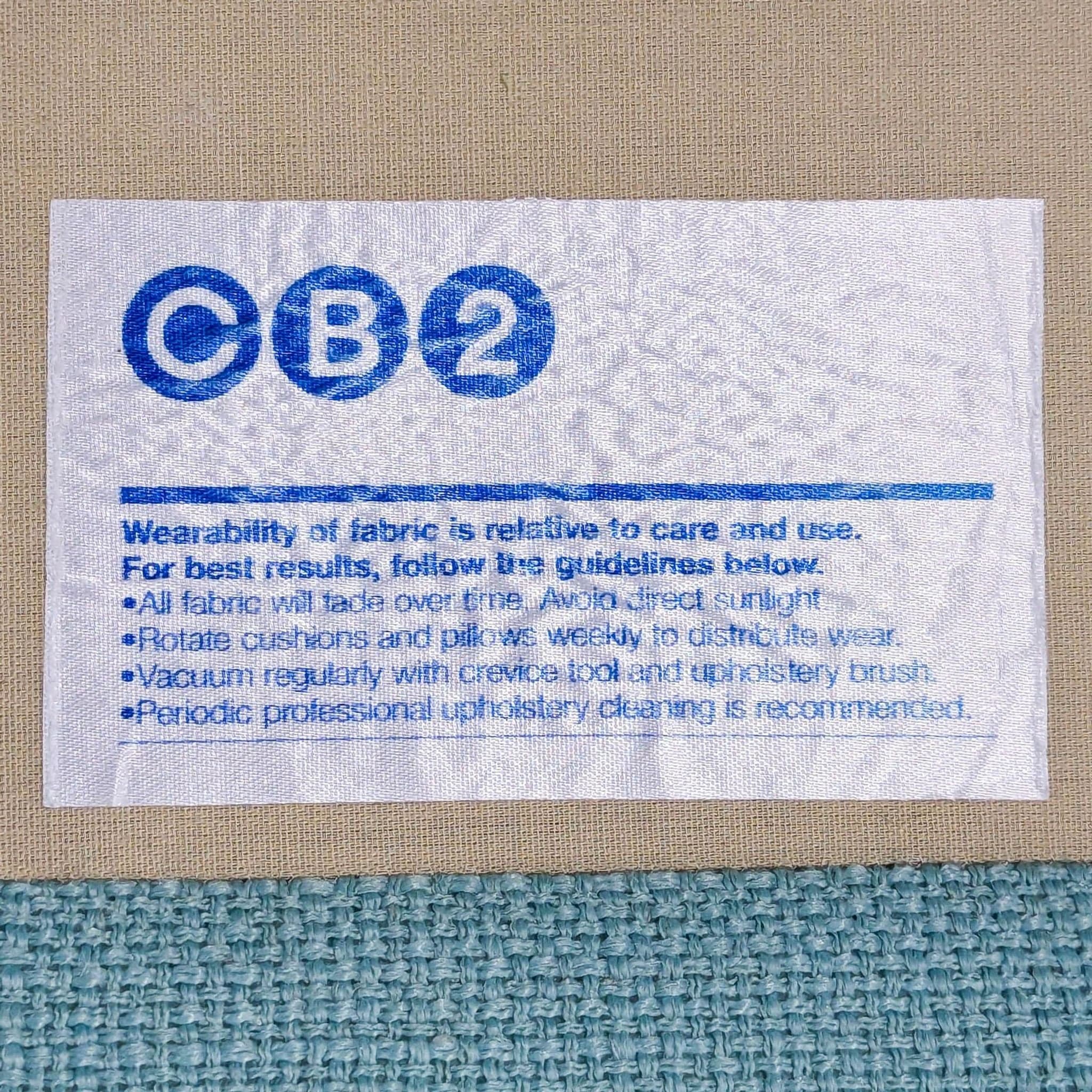 CB2 Club 101” Modern 3-Seat Light Blue Sofa - Thumbnail 7