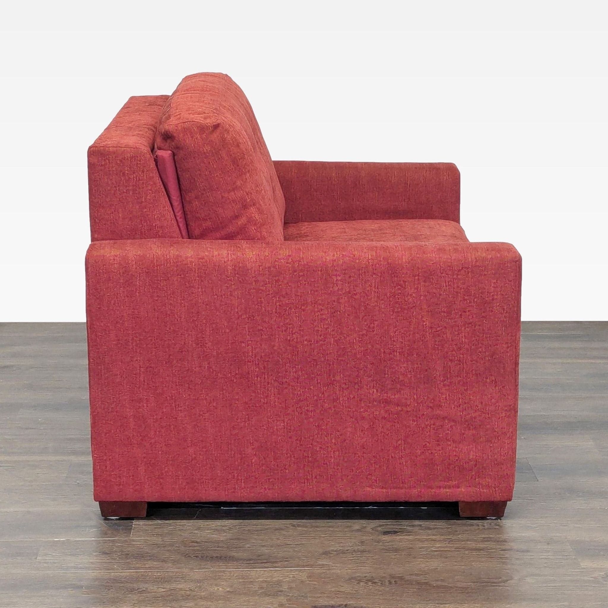 Crate & Barrel Allerton Red Sleeper Sofa with Twin Pull-Out Bed - Thumbnail 5
