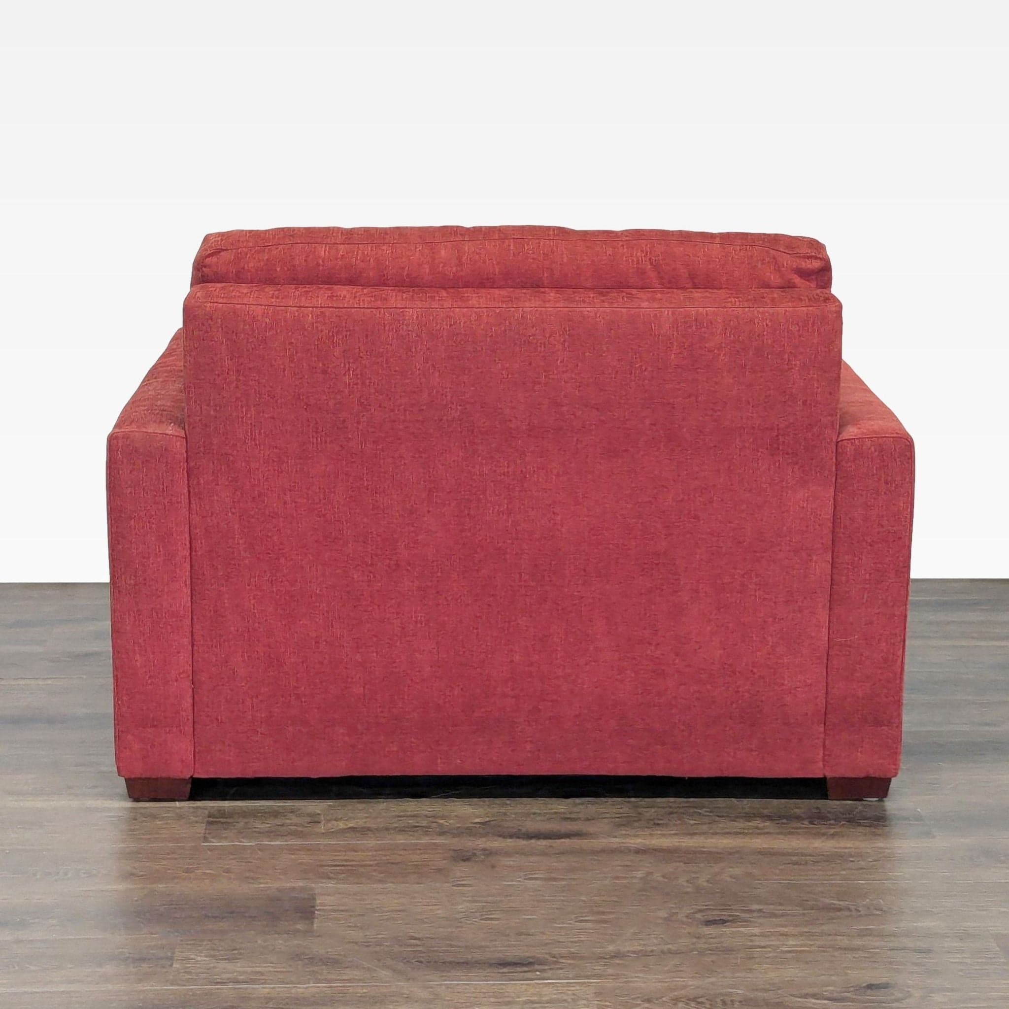 Crate & Barrel Allerton Red Sleeper Sofa with Twin Pull-Out Bed - Thumbnail 4