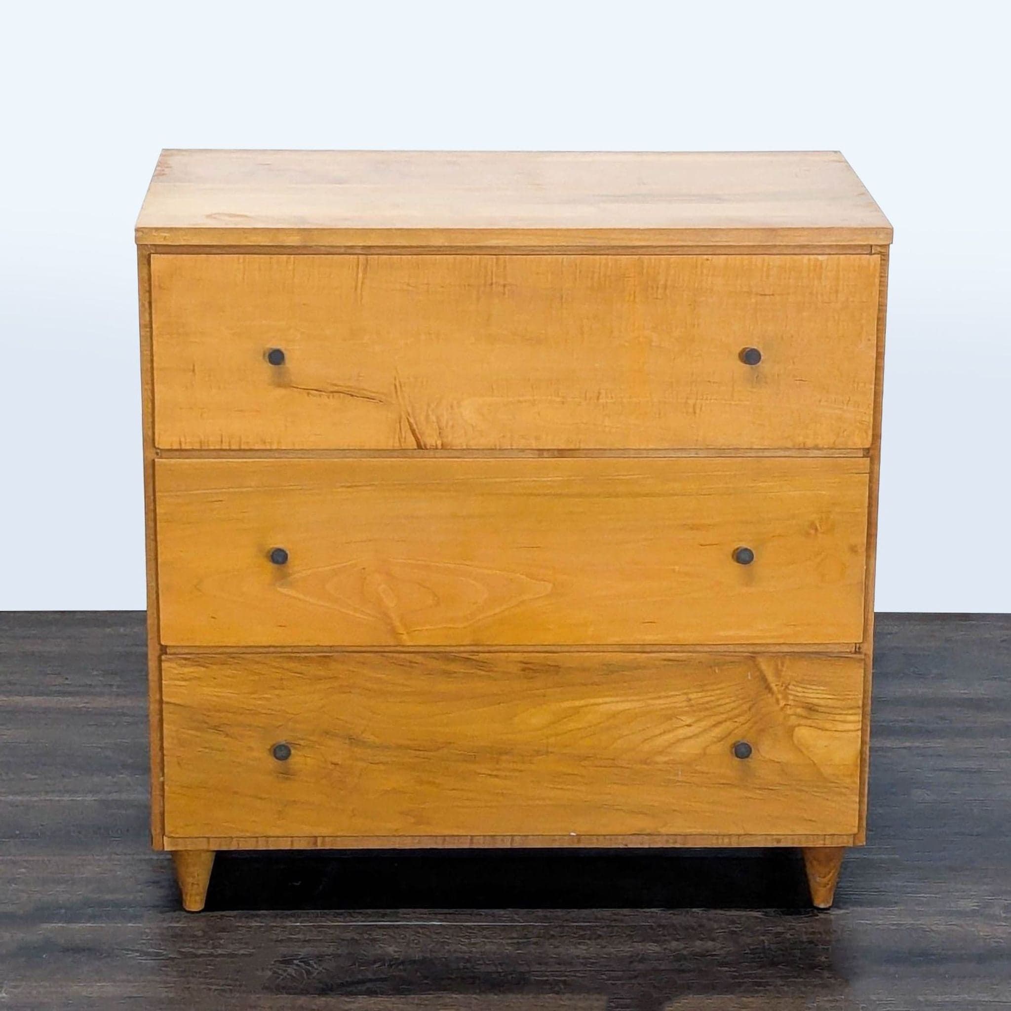 Mid-Century Modern 3-Drawer Solid Wood Dresser - Image 1