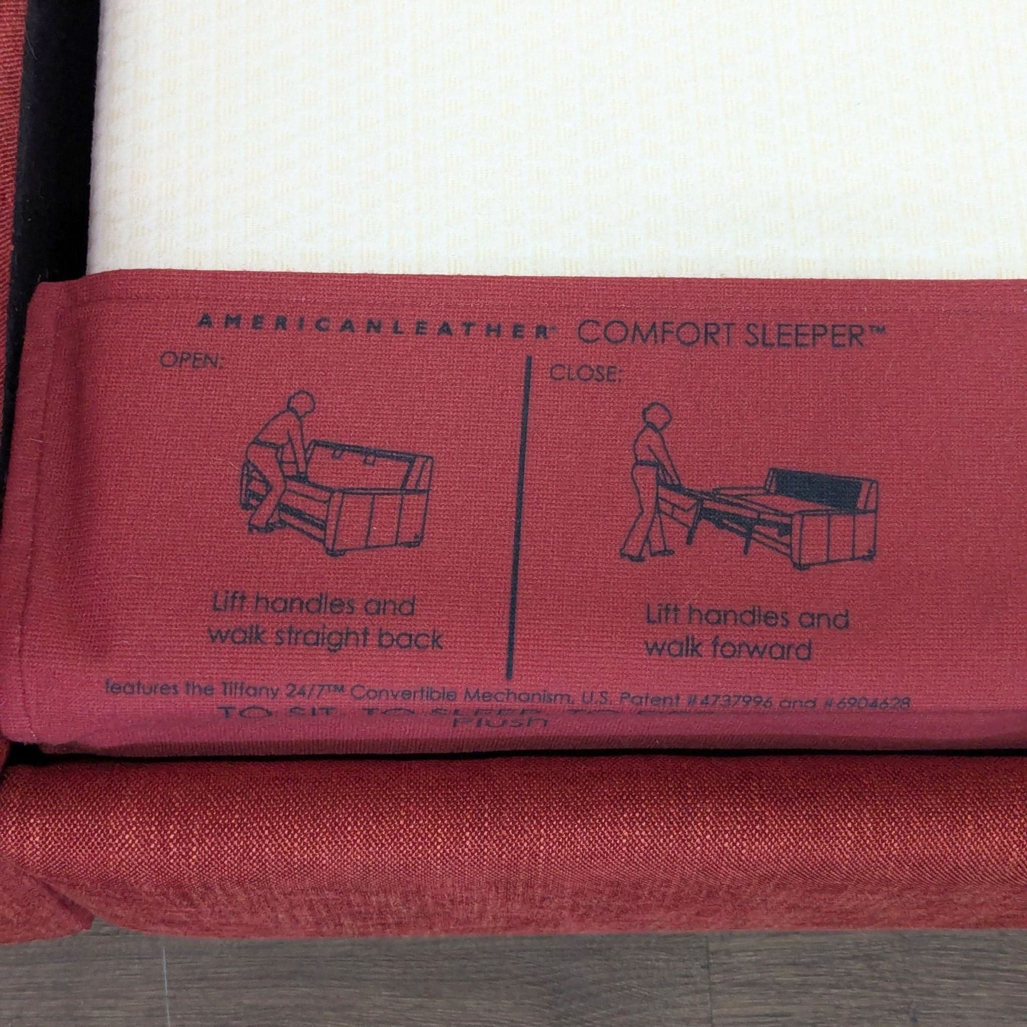 Crate & Barrel Allerton Red Sleeper Sofa with Twin Pull-Out Bed - Thumbnail 8