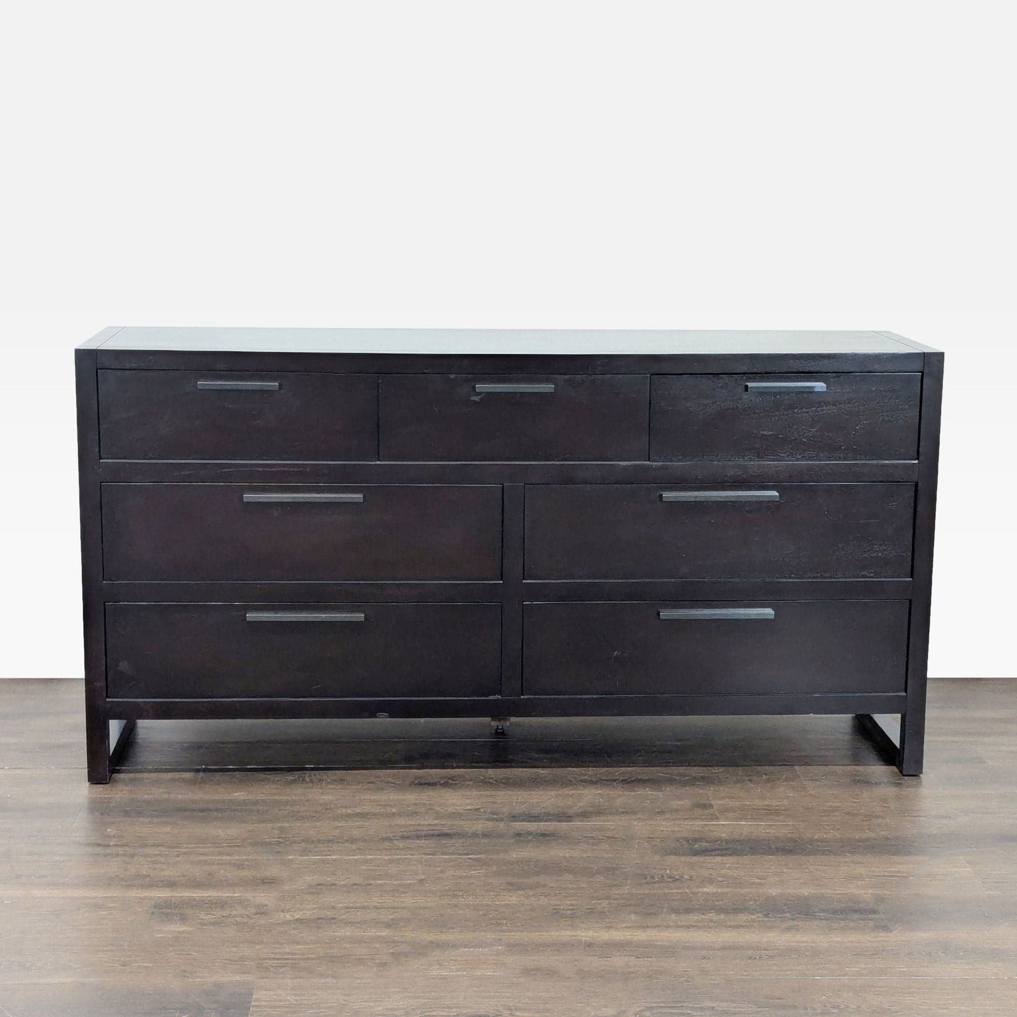 Casana 7-Drawer Dark Wood Dresser - Modern Storage Organizer - Image 1