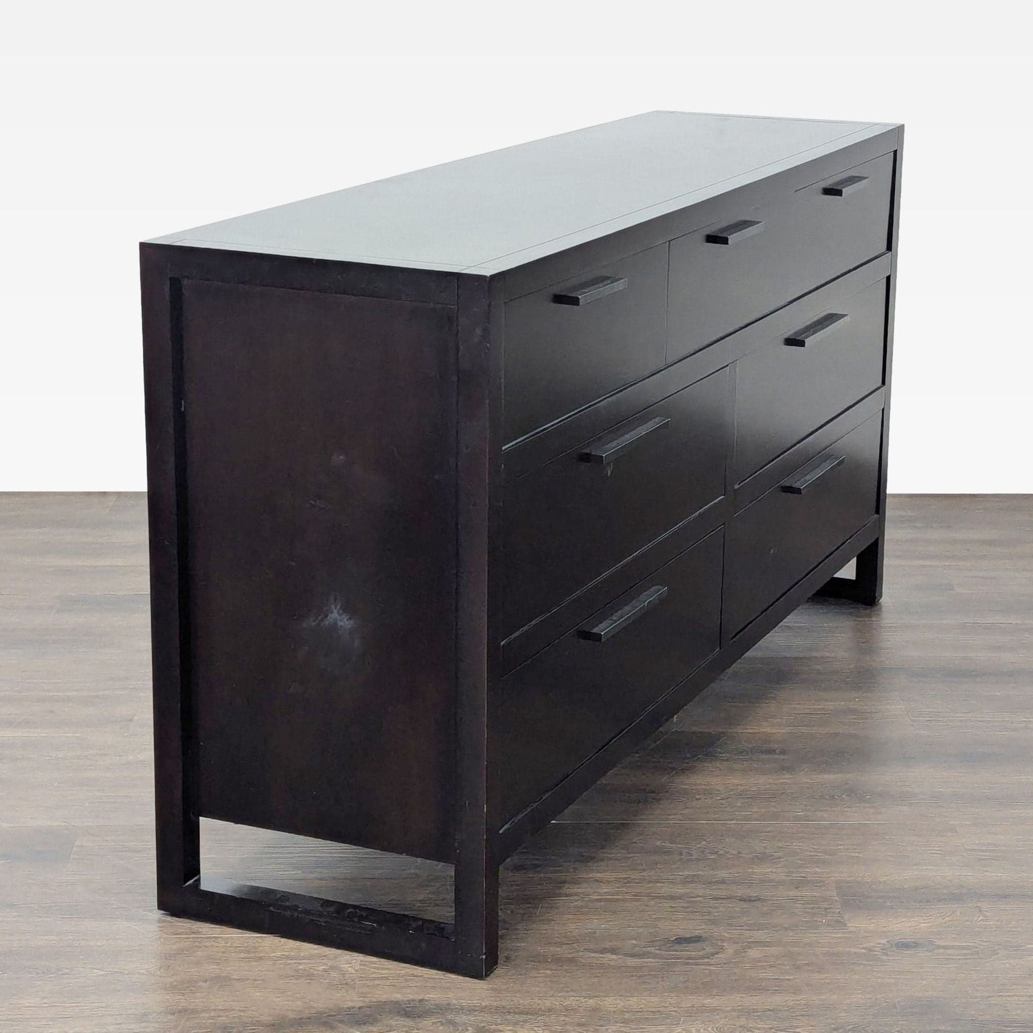 Casana 7-Drawer Dark Wood Dresser - Modern Storage Organizer - Thumbnail 4