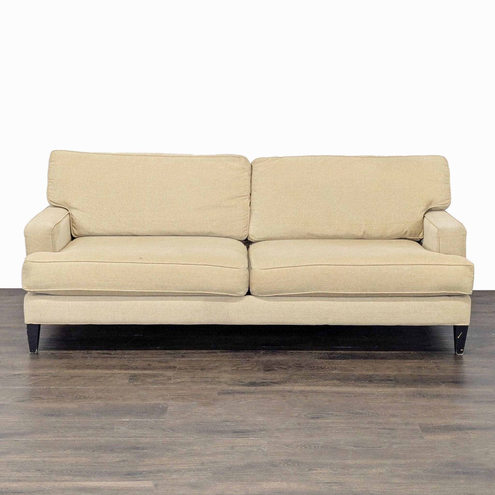 Pier 1 Imports 3-Seat Beige Sofa - Image 1