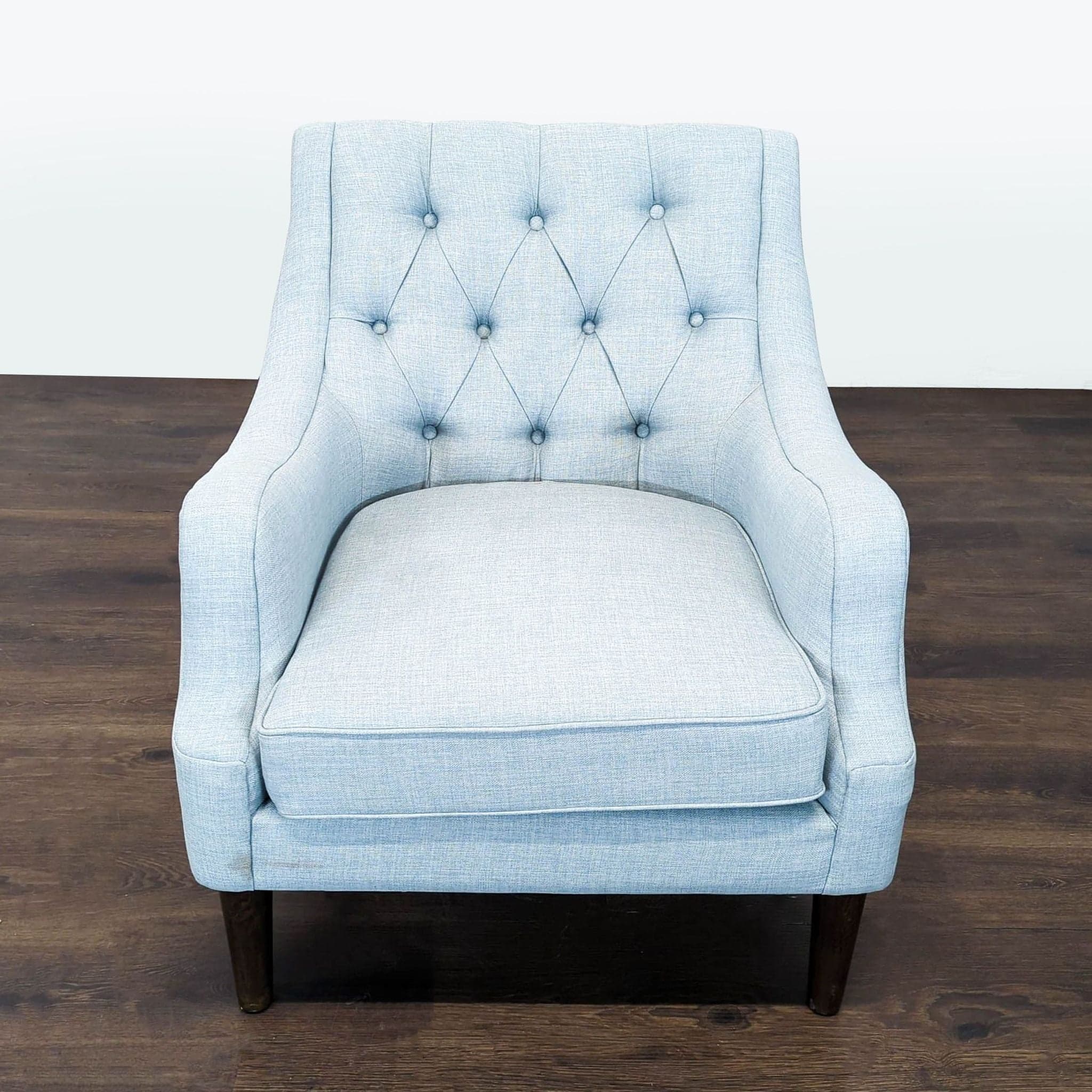 Madison Park Light Blue Tufted Lounge Chair - Image 1