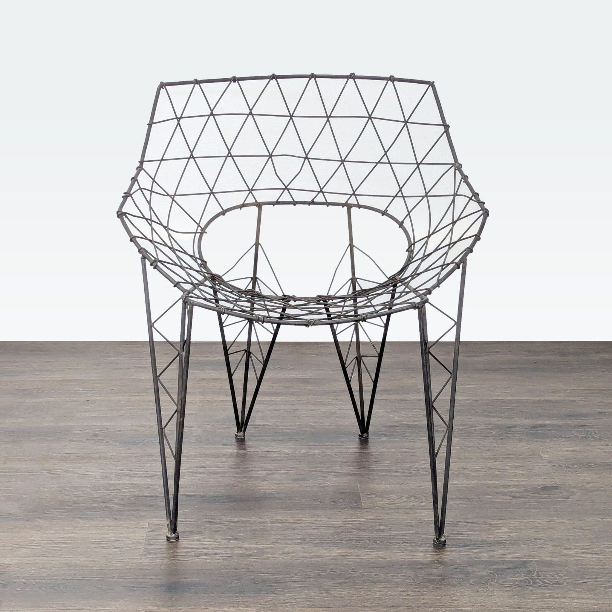 Modern Geometric Wire Frame Chair for Contemporary Spaces - Image 1