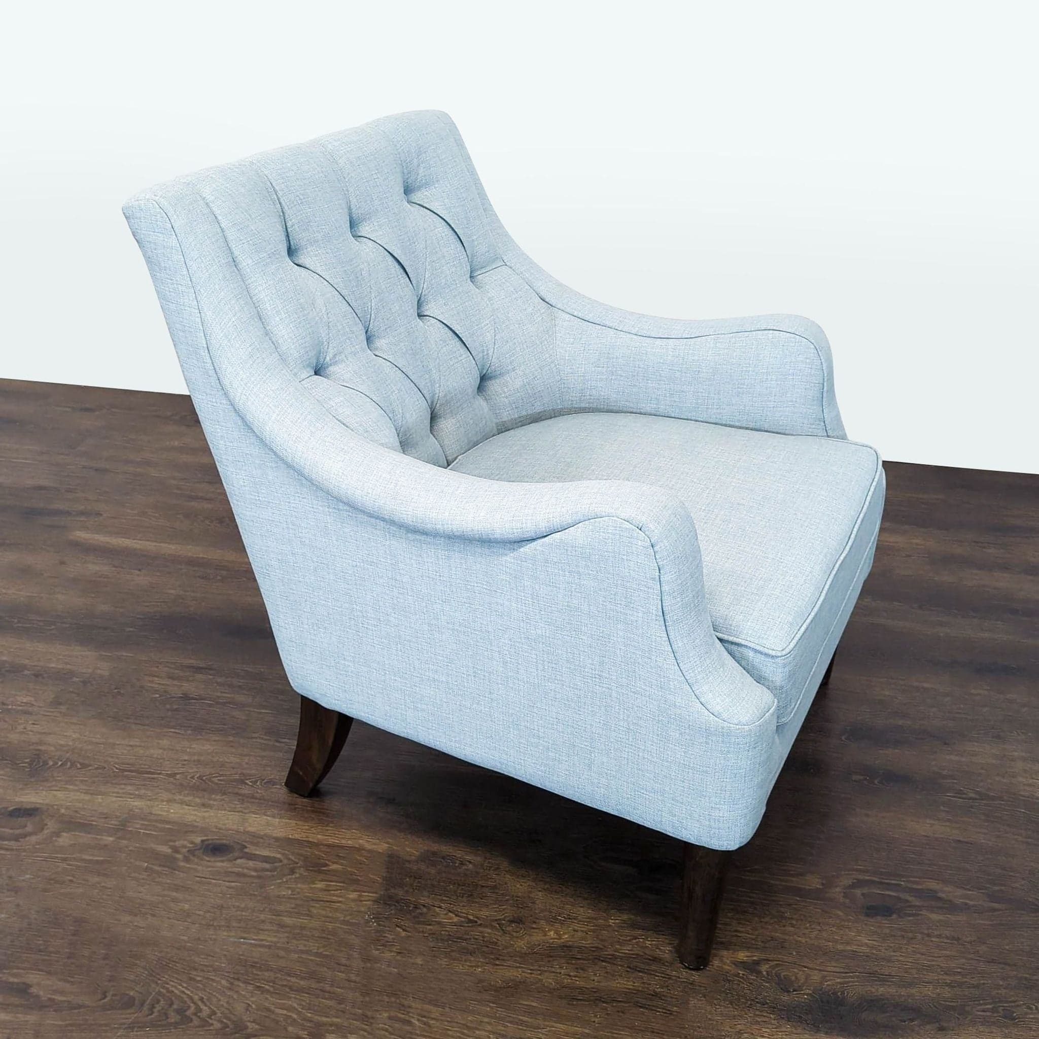 Madison Park Light Blue Tufted Lounge Chair - Thumbnail 2
