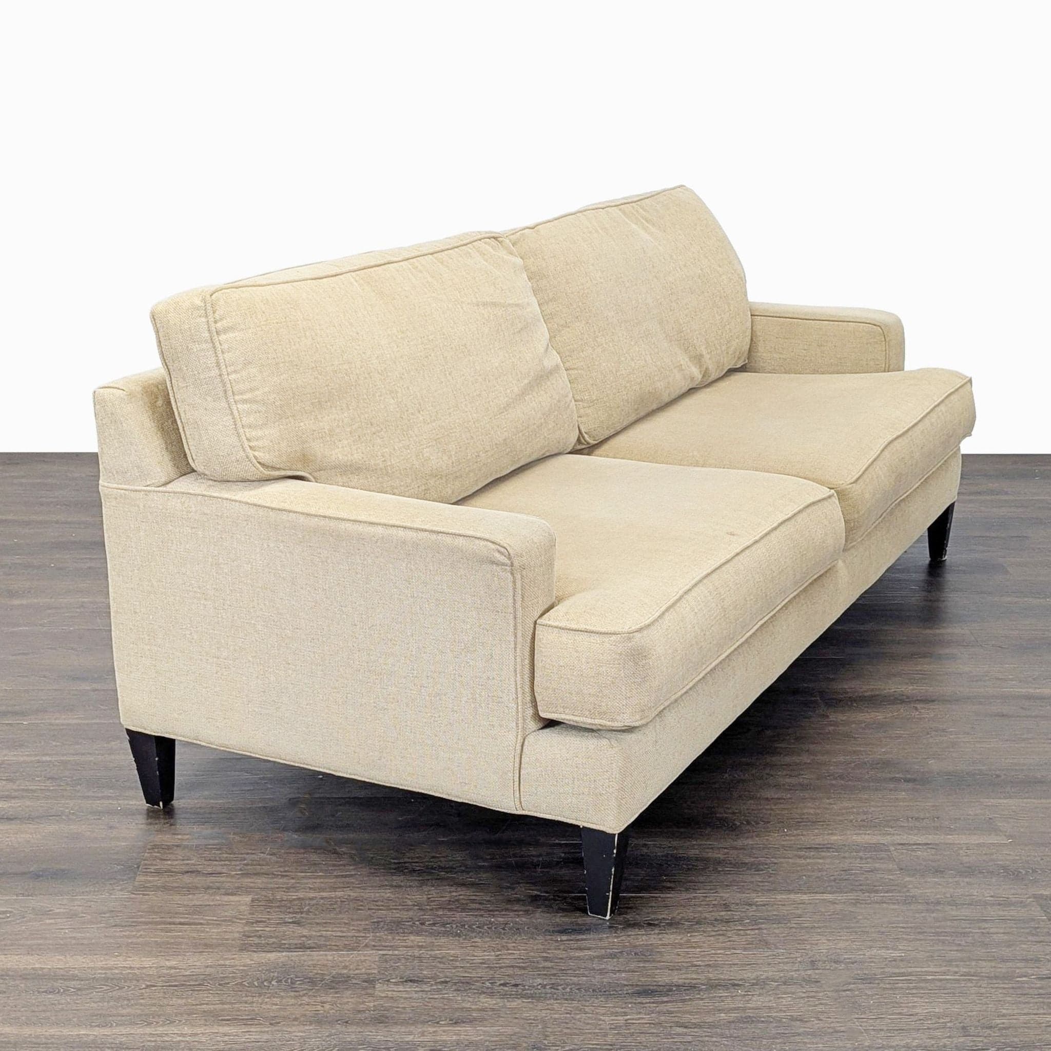 Pier 1 Imports 3-Seat Beige Sofa - Thumbnail 2